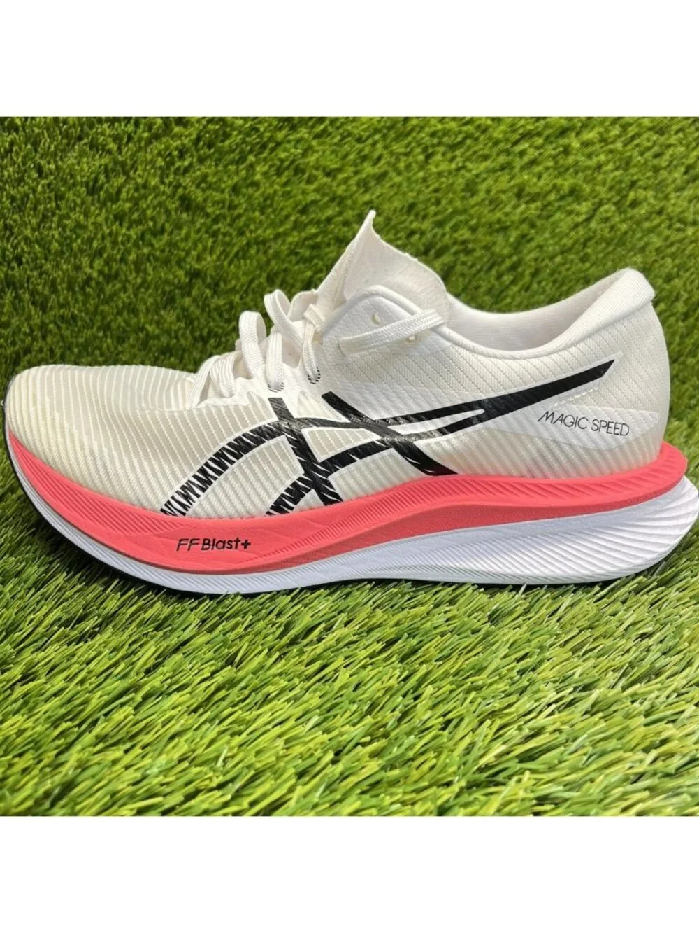 Asics Magic Speed 3 Womens Size 9 White Pink Athletic Running Shoes Sneakers
